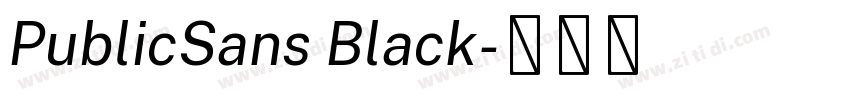 PublicSans Black字体转换